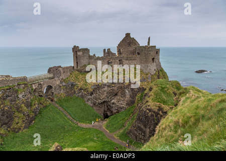 Le Château de Dunluce Irlande du comté d'Antrim Banque D'Images