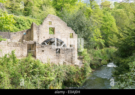 Début du 19ème siècle moulin à eau sur l'Ouseburn à Jesmond Dene North East England UK Banque D'Images