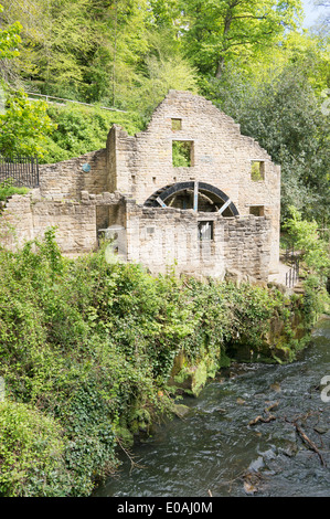 Début du 19ème siècle moulin à eau sur l'Ouseburn à Jesmond Dene North East England UK Banque D'Images