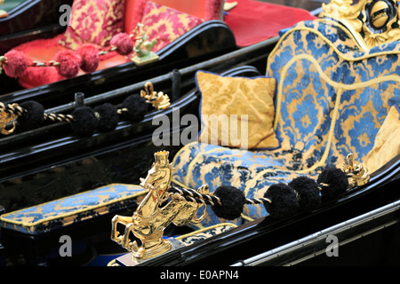 Gondole de Venise, close-up. Banque D'Images