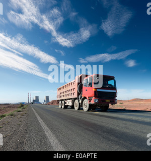 Dans la nature,route,xinjiang chine Banque D'Images