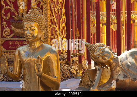 Statue de Bouddha au Wat Phra That Doi Suthep, Chiang Mai, Thaïlande Banque D'Images