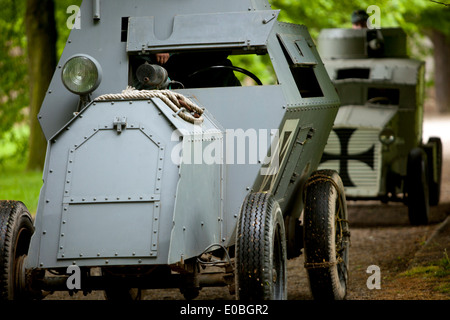 Voiture blindée Austro-hongroise WWI Armour Panzer Romfell Banque D'Images
