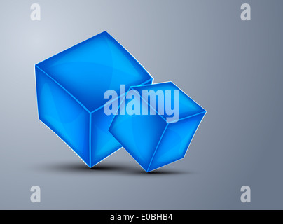 Arrière-plan avec des cubes. Abstract illustration Banque D'Images