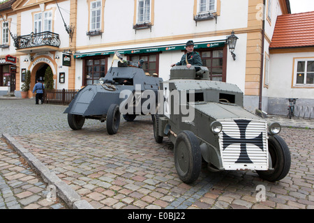 Voiture blindée Austro-hongroise WWI Armour Panzer Romfell Banque D'Images