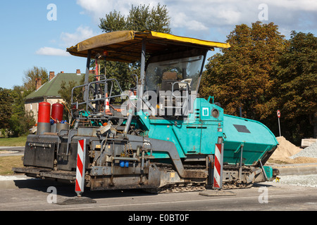 Machine d'asphalte pour pavage Banque D'Images