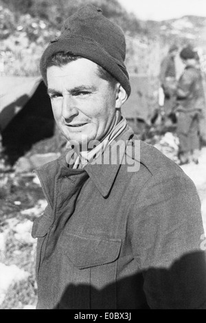 Un soldat du 3e Bataillon du Royal Australian Regiment (3 RAR), prises dans le domaine de la Corée. Banque D'Images