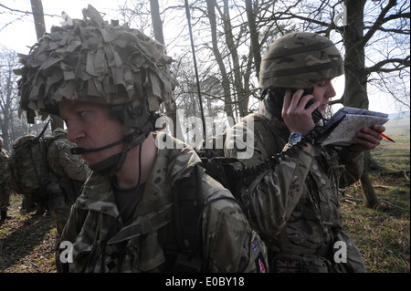 La famille de radios tactiques BOWMAN fournit l'armée britannique avec HF, VHF et UHF communications voix et données à partir de la formation Banque D'Images