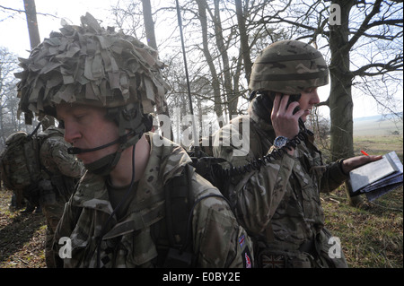 La famille de radios tactiques BOWMAN fournit l'armée britannique avec HF, VHF et UHF communications voix et données à partir de la formation Banque D'Images