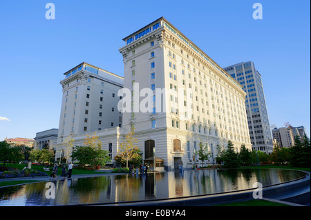 Joseph Smith Memorial Building, Temple Square, Salt Lake City, Utah, USA Banque D'Images