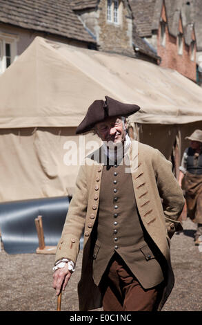 Un acteur sur le film de Poldark Corsham, Wiltshire, Royaume-Uni. 7 mai 2014. Angleterre, Royaume-Uni. Banque D'Images