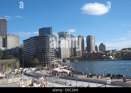 Quai circulaire de Sydney vu de l'opéra, australie Banque D'Images