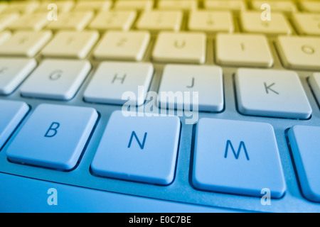 Les touches d'un ordinateur en close-up. Le traitement des données et l'Internet., Die Tasten eines Ordinateurs dans Nahaufnahme. Datenverarbeitung Banque D'Images