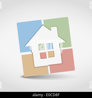 Icône d'une maison, des éléments de design pour votre logo Banque D'Images