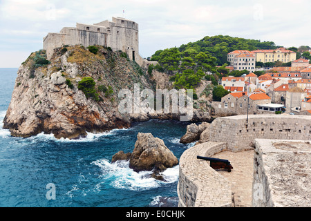 La ville de Dubrovnik en Croatie. Du patrimoine culturel mondial de l'Unesco., die Stadt Dubrovnik en Croatie. L'Unesco Weltkulturerbe. Banque D'Images