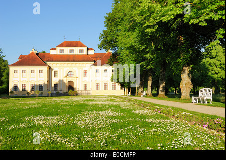 Château Lustheim château dans la lumière du soleil, Château de Schleissheim, Munich, Bavaria, Germany, Europe Banque D'Images