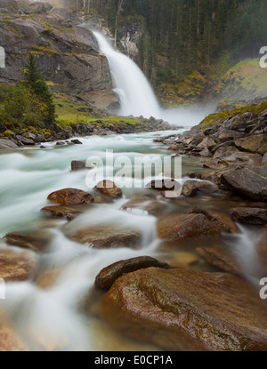 Chutes de Krimml, Krimml, Gerlos, Tyrol, Salzbourg, Autriche Banque D'Images