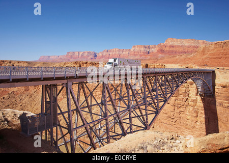 Pont sur le Navajo Colorado river, Canyon Marble, Vermillion Cliffs, Arizona, USA, Amérique Latine Banque D'Images