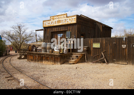 Cabane dans un film sonore étendue, Old Tucson Studios, désert de Sonora, en Arizona, USA, Amérique Latine Banque D'Images