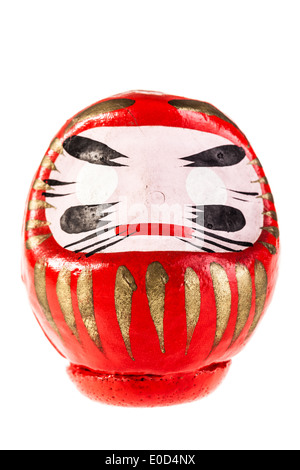 Une poupée daruma japonais appelé isolé sur fond blanc Banque D'Images