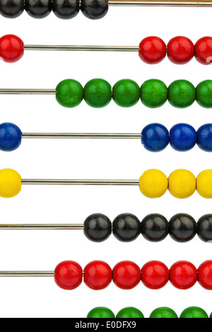 Abacus avec des perles de couleur, photo symbolique pour les finances, le calcul et la comptabilité, Abakus mit bunten Perlen, Symbolfoto fuer Banque D'Images