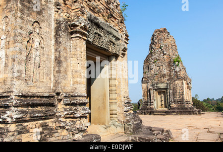 Pyramides de Pre Rup, temple Angkor, Cambodge Banque D'Images