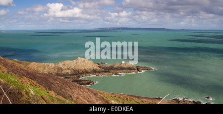 Avis de Jerbourg Point sur Guernsey Channel Islands Banque D'Images