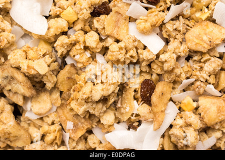 Pile de muesli Close Up Banque D'Images