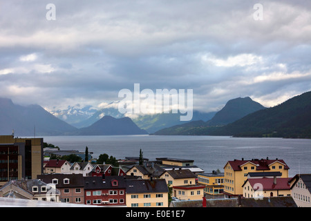 Des paysages de montagne à Andalsnes, Norvège Banque D'Images