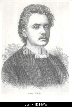 Portrait de Edvard Grieg Banque D'Images