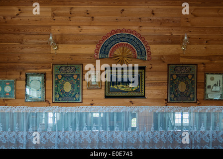 Salle de prière des femmes (section) à Bohoniki Bohoniki, mosquée, Podlasie, l'est de la Pologne Banque D'Images