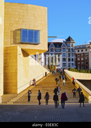 Vue détaillée du musée Guggenheim de Bilbao, en Biscaye, Pays Basque, Espagne Banque D'Images
