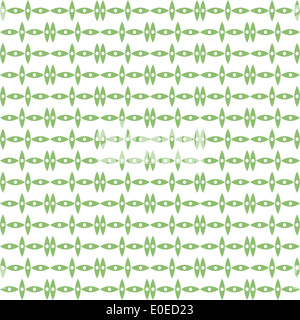 Motif géométrique vert sur fond blanc pour la conception textile ou le papier peint Banque D'Images