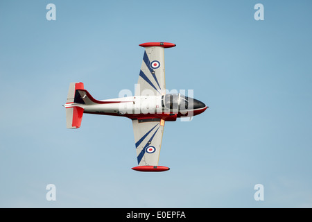 Grand Jet chasse T3A administré par Newcastle Jet Provost Groupe. Vu voler à Abingdon Airshow Royaume-uni, Mai 2014 Banque D'Images