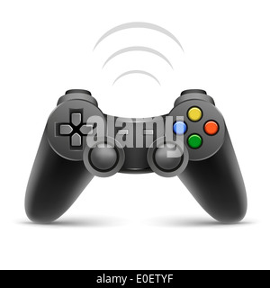 La manette de jeu isolé sur fond blanc Banque D'Images