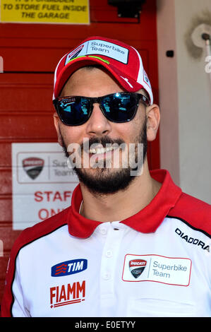 Imola, Italie. Le 11 mai, 2014. Davide Giugliano (Ducati Superbike) Grand Prix moto pendant 04 à Imola, Italie. Credit : Action Plus Sport/Alamy Live News Banque D'Images