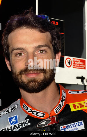 Imola, Italie. Le 11 mai, 2014. Sylvain Guintoli (APRILIA RACING TEAM) en Grand Prix moto pendant 04 à Imola, Italie. Credit : Action Plus Sport/Alamy Live News Banque D'Images