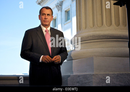 Chef de la minorité de la Chambre John Boehner Rép. au cours de l'adresse de Radio républicain hebdomadaire, 11 juin 2010 à Washington, DC. Banque D'Images