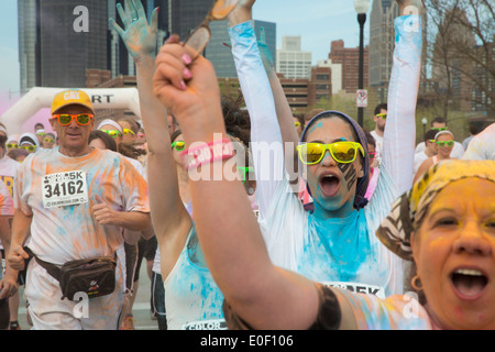 'Color Me Rad' 5K Run/Walk Banque D'Images