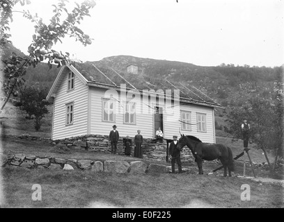 Ferme, ouest de la Norvège, ca. 1890-1910. Banque D'Images