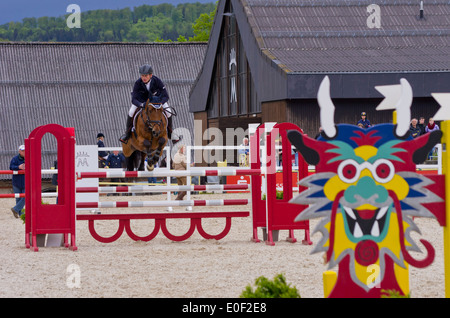 Champion olympique Michael Jung sur La Biosthetique-Sam FBW, Marbach, concours complet 11 mai 2014 Banque D'Images