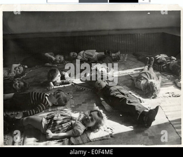 Période de repos dans la classe de pré-maternelle à la Jewish Educational Centre Banque D'Images