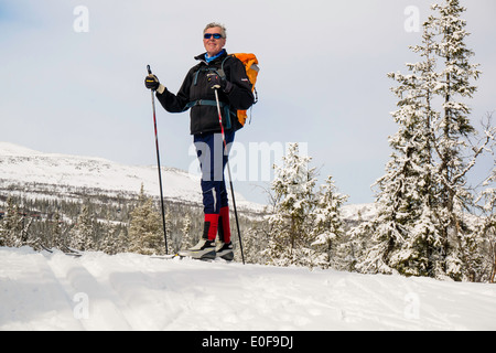 Ski de fond en Jämtland/Suède Banque D'Images