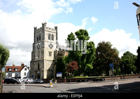 Église de Waltham Abbey dans le comté d'Essex, UK 2014 Banque D'Images