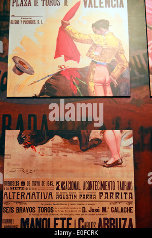 Affichage de l'affiche dans les arènes de Valence Museum Banque D'Images