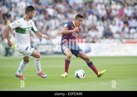 Elche, Espagne. Le 11 mai, 2014. Alexis Sanchez dans le match entre Elche et le FC Barcelone, pour la semaine 37 de l'espagnol Liga BBVA joué au Martinez Valero Stadium, le 11 mai 2014. Photo : Aitor Bouzo/Urbanandsport Nurphoto /. Bouzo/NurPhoto © Aitor/ZUMAPRESS.com/Alamy Live News Banque D'Images