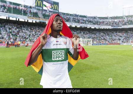 Elche, Espagne. Le 11 mai, 2014. Boakye Richmond dans le match entre Elche et le FC Barcelone, pour la semaine 37 de l'espagnol Liga BBVA joué au Martinez Valero Stadium, le 11 mai 2014. Photo : Aitor Bouzo/Urbanandsport Nurphoto /. Bouzo/NurPhoto © Aitor/ZUMAPRESS.com/Alamy Live News Banque D'Images