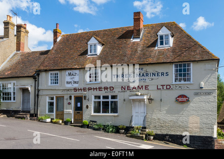 Les trois navigateurs à Oare près de Faversham Kent Banque D'Images