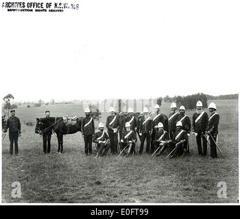 On pense être en in bénévoles Camp de Pâques à Windsor Avril 1884 - photo de groupe Banque D'Images