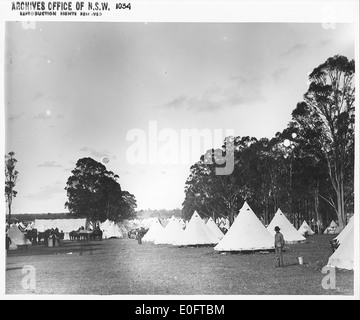 On pense être en in bénévoles au campement de Pâques Avril 1884 Windsor - tentes Banque D'Images